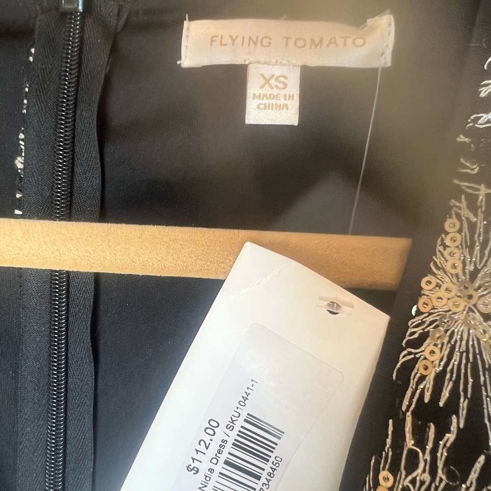 Flying Tomato Black and Gold Long Sleeve Dress - Picture 3 of 6
